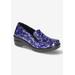 Wide Width Women's Leeza Slip On by Easy Street in Purple Blue Patent (Size 11 W)