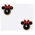 Kate Spade Jewelry | Kate Spade X Disney Minnie Mouse Stud Earrings In Black, Red, And Gold | Color: Black/Gold | Size: Os