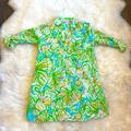 Lilly Pulitzer Swim | Lilly Pulitzer - Shirt Dress Coverup - Euc - Size Xs | Color: Green/Yellow | Size: Xs