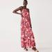 Nine West Dresses | Nine West Abstract Tiered Summer Spring Maxi Dress Size Medium | Color: Pink/Red | Size: M