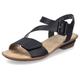 Sandalette RIEKER Gr. 36, schwarz (schwarz, black) Damen Schuhe Sandaletten