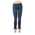 Joe's Jeans Jeans - Mid/Reg Rise Skinny Leg Denim: Blue Bottoms - Women's Size 28 - Dark Wash