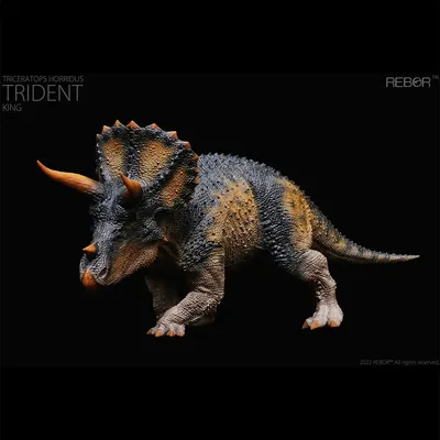 Dinosaure modèle classique jouet Rebor Triceratops Horridus roi Trident 1:35