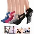 Chaussettes de Yoga Antidérapantes avec Poignées pour Femme Bas de dehors pour Fille Pilates