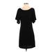 Lux Casual Dress - Sheath: Black Solid Dresses - Women's Size Small