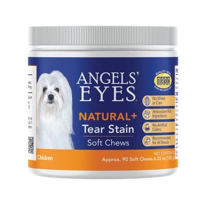 Angels' Eyes Natural Plus Chicken Flavored Soft Chews Tear Stain Supplement for Dogs & Cats, 6.35-oz bag, 90 count