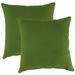 Jordan Manufacturing Sunbrella 16 x 16 Spectrum Cilantro Green Solid Square Outdoor Throw Pillow (2 Pack)