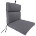 Jordan Manufacturing Sunbrella 44 x 22 Canvas Charcoal Solid Rectangular Outdoor Chair Cushion with Ties and Hanger Loop