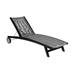 Chateau Outdoor Patio Adjustable Chaise Lounge Chair in Eucalyptus Wood and Grey Rope