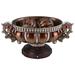 9" Reddish Bronze And Silver Polyresin Decorative Bowl With Orbs - 7.75 x 16.25 x 8.75