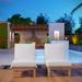 Modway Marina 2 Piece Outdoor Patio Teak Set in Natural White