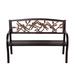 Evergreen Dragonfly Metal Garden Bench Bronze