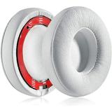Adhiper Earpads Replacement Ear Pads Protein PU Leather Ear Cushion Compatible with Beats Solo3 Wireless by Dr. Dre Solo 2.0 Solo3 Wireless On-Ear Headphones (White)