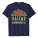 Kayannuo Mens T Shirts Short Sleeve Cotton Easter Clearance Men s 50 Years Old Anniversary Printed Round Neck Short Sleeve T-Shirt 1971 Top Navy