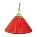 Trademark Global Plain Red 14 Single Shade Bar Lamp - Brass Hardware