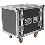 Seismic Audio Heavy Duty 10 Space ATA Rack Case with 4 Inch Casters - 10U Server Network Case - SATAC10U