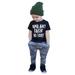Set Girls Toddler Boys Pants Baby Outfits T-shirt Kids Letter Tops+Camouflage Boys Outfits&Set For 4-5 Years
