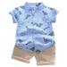 Baby Tops+Pants Dinosaur T-shirt Outfits Toddler Cartoon Set Kids Boys Boys Outfits&Set