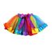 Girls Kids Petticoat Rainbow Pettiskirt Bowknot Skirt Tutu Dress Dancewear L