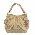 Coach Bags | Coach Parker 13427 Signature Op Art Purse Beige Canvas Shoulder Bag | Color: Tan | Size: Os