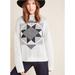 Anthropologie Sweaters | Anthropologie Starlite Sweater Mp Medium Petite Quilt Design | Color: Black/Gray | Size: Mp