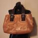 Coach Bags | Coach Tan Dark Brown Leather Large Purse W Buckles | Color: Brown/Tan | Size: 10 1/2 X 16 1/2