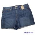 Madewell Shorts | Madewell High-Rise Denim Jean Shorts Size 18w Nwt Cut Off 5.5" Inseam | Color: Blue | Size: 18w