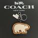 Coach Accessories | Coach Polar Bear Motif Key Fob Signature Leather Wild Winter Keychain Bag Charm | Color: Brown/White | Size: Os