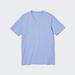 Men's Supima® Cotton V-Neck Short-Sleeve T-Shirt | Blue | XL | UNIQLO US