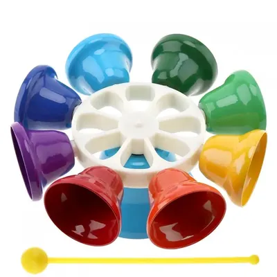 Cloche colorée PerSCH à 8 notes jouet musical pour enfants éducation précoce des bébés