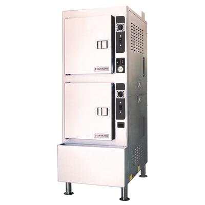 Cleveland 24CEA10 240/3 (10) Pan Convection Commercial Steamer - Cabinet, 240v/3ph, 2 Compartments, 240 V, Stainless Steel