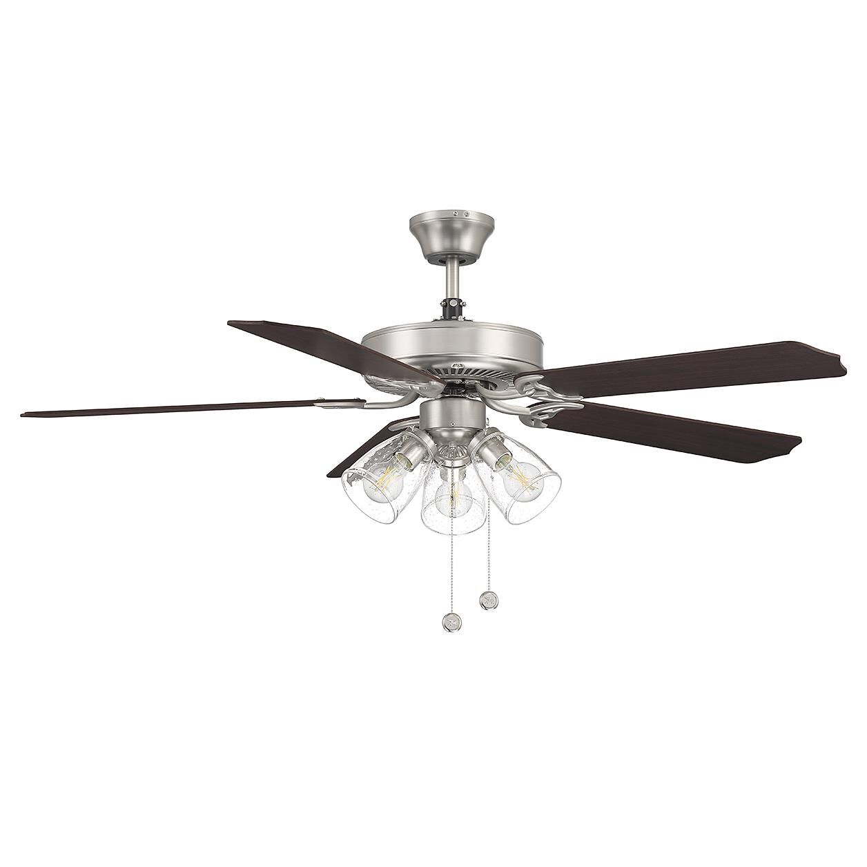 Meridian Lighting 52 Inch Ceiling Fan with Light Kit - M2022BNRV