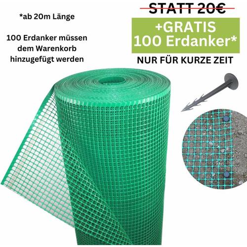 Maulwurfgitter 320g/m² - Maulwurfsperre - Maulwurfschutz - Grün