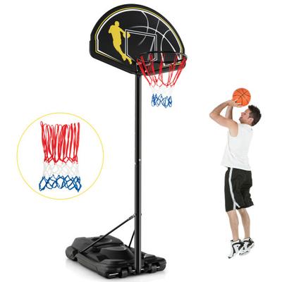 Costway 4.25-10 Feet Portable Adjustable Basketbal...