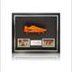 Fabio Carvalho Hand Signed ORANGE Football Boot In Deluxe Classic Dome Frame