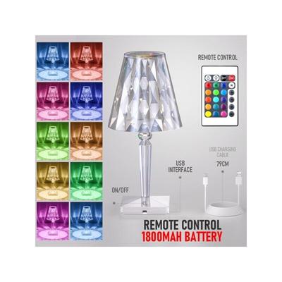 Trade Shop - Lampada Da Tavola Ricaricabile 16 Colori Effetto