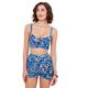 Joe Browns Damen Mix and Match Bikinioberteil im Retro-Stil, langärmelig Bikini, Aqua Multi, 44