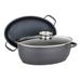 Viking 3-in-1 8.6-Quart Aluminum Cast Oval Roaster with Glass Basting Lid - 8.6qt