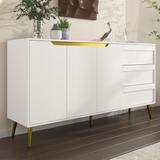 63'' Wide 3 Drawer Sideboard Storage Cabinet Dresser Combo Chest