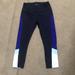 Athleta Pants & Jumpsuits | Athleta Cropped Yoga Pants Tights Gym Colorblock Purple White Blue Xs Women | Color: Blue/Purple | Size: Xs