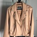 Levi's Jackets & Coats | Levi Strauss & Co Belted Vegan Leather Moto Jacket | Color: Tan | Size: L