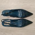 Coach Shoes | Coach 'Adria' Teal Point Toe Slingback Heel | Color: Blue/Green | Size: 9 B