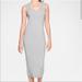 Athleta Dresses | Athleta Gray Wool Rib Racer Tank Midi Dress M | Color: Gray | Size: M