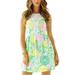 Lilly Pulitzer Dresses | Lilly Pulitzer Green Hibiscus Stroll Lace Reagan Fit And Flare Dress 10 New | Color: Green/White | Size: 10