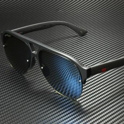 Gucci Accessories | Gucci Men's Black Aviator Sunglasses | Color: Black/Blue | Size: 59-13-145