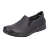 Slipper RIEKER, Damen, Gr. 38, schwarz, Lederimitat, sportlich, Schuhe, Alltagsschuh, Schlupfschuh, Freizeitschuh mit beidseitigem Stretch