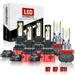 H7 H7 H8/H9 Combo H7+H7 LED Headlight H11 Fog Light Bulbs Super White 6000K Total 6 Bulbs