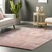 nuLOOM Loni Solid Machine Washable Shag Area Rug 6 x 9 Pink