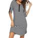 Women Button Striped Maternity Sleeveless Hight Waist Dress For Daily Wearing Or Winter plus Size Coats for Women