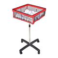 Ping Pong Ball Collector, Movable Multi-Ball Storage Stand Ping Pong Ball Collector Height Adjustable Stand with Mesh Case for Golf Ball Tennis Ball Badminton